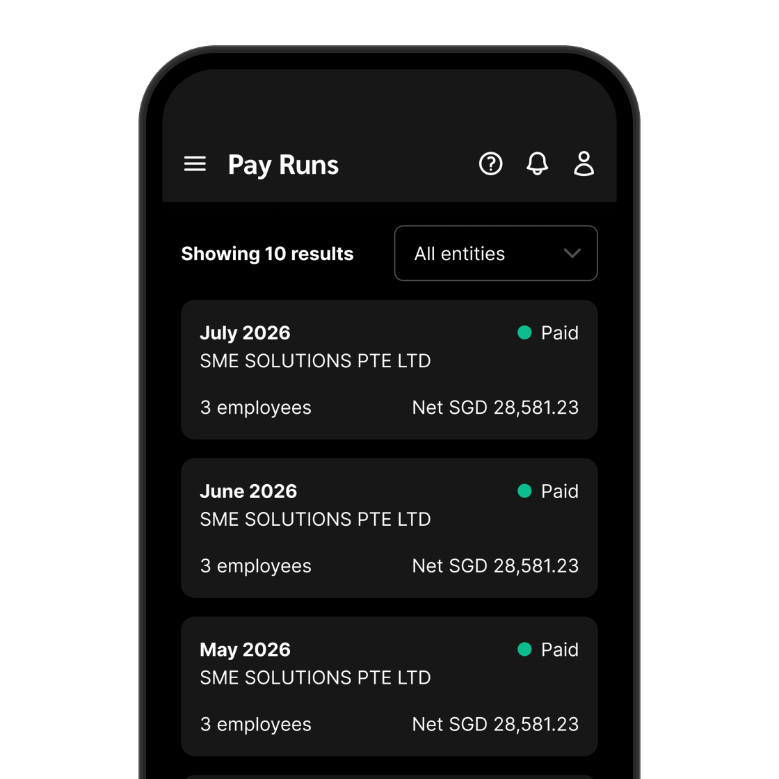 Pay runs on mobile