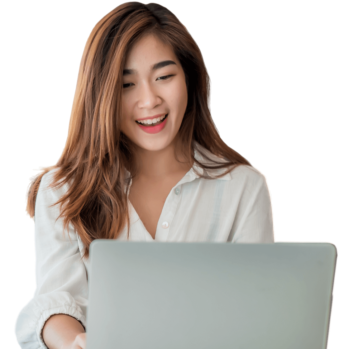 SMEasy user working on a laptop